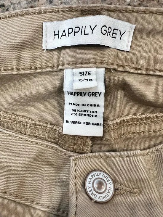 Happily Grey High Rise Flare Jeans Size 7/28 NWT Tan Stretch Denim - Picture 6 of 6